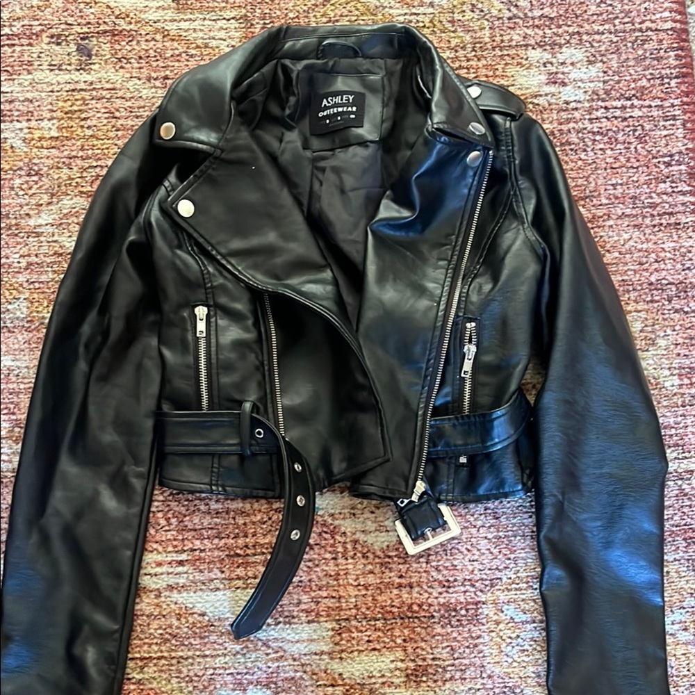 Ashley By 26 International Women's Black Leather Jacket